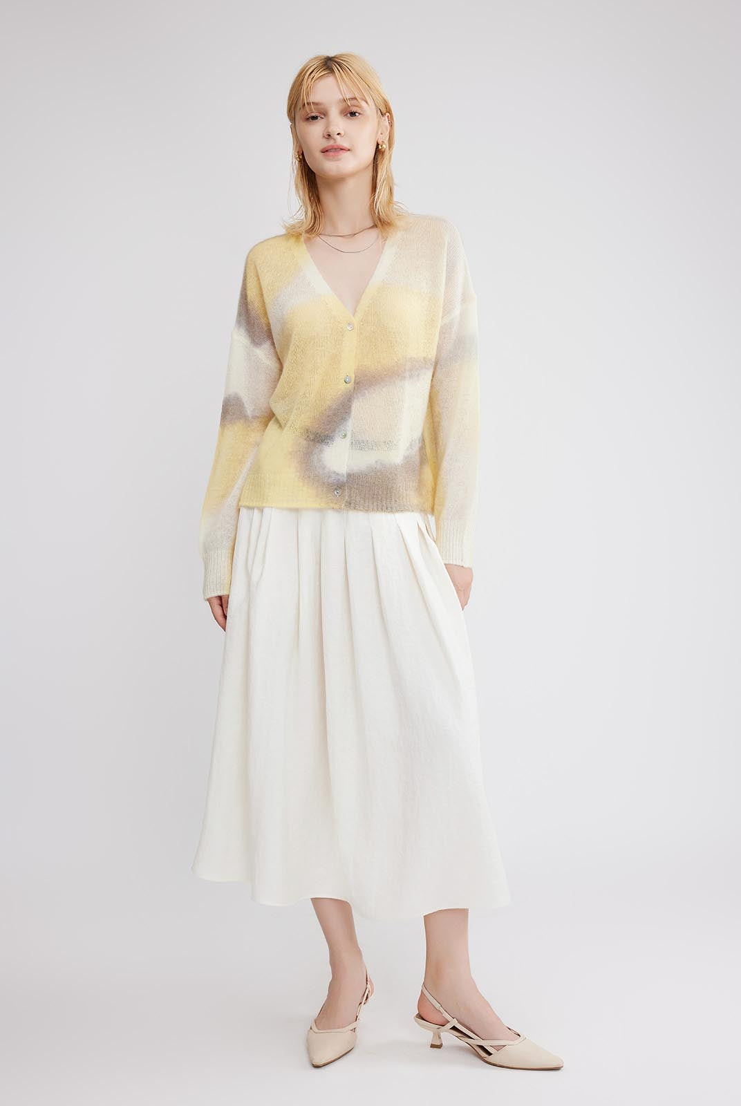 ASOBIO Alpaca Wool Blend Cardigan