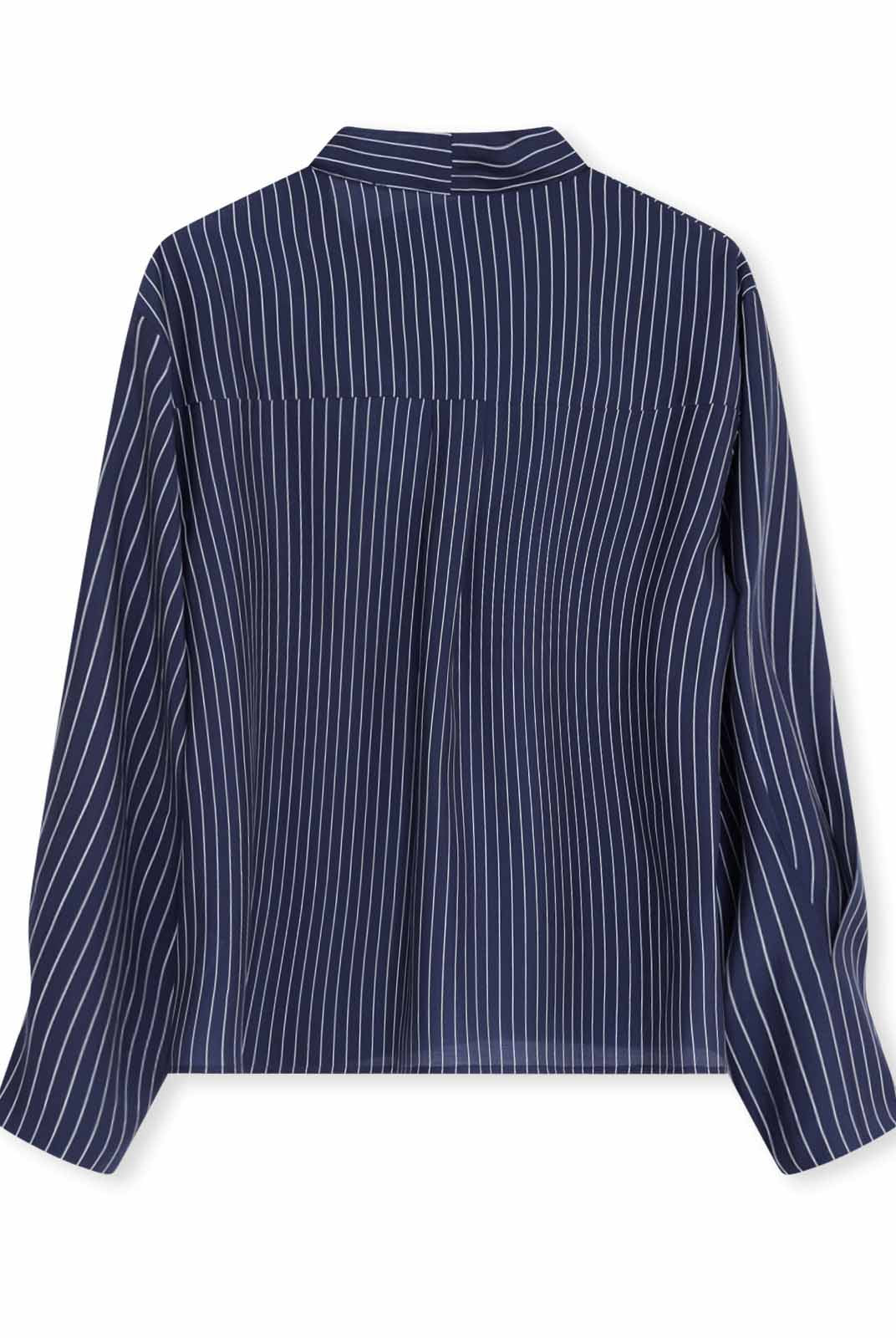 ASOBIO Button-Detail Tie-Neck Blouse