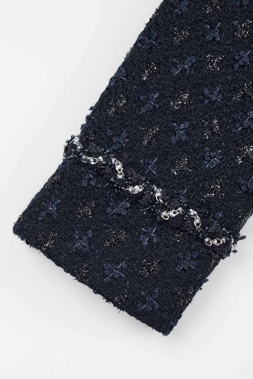 ASOBIO Tweed Round-Neck Jacket