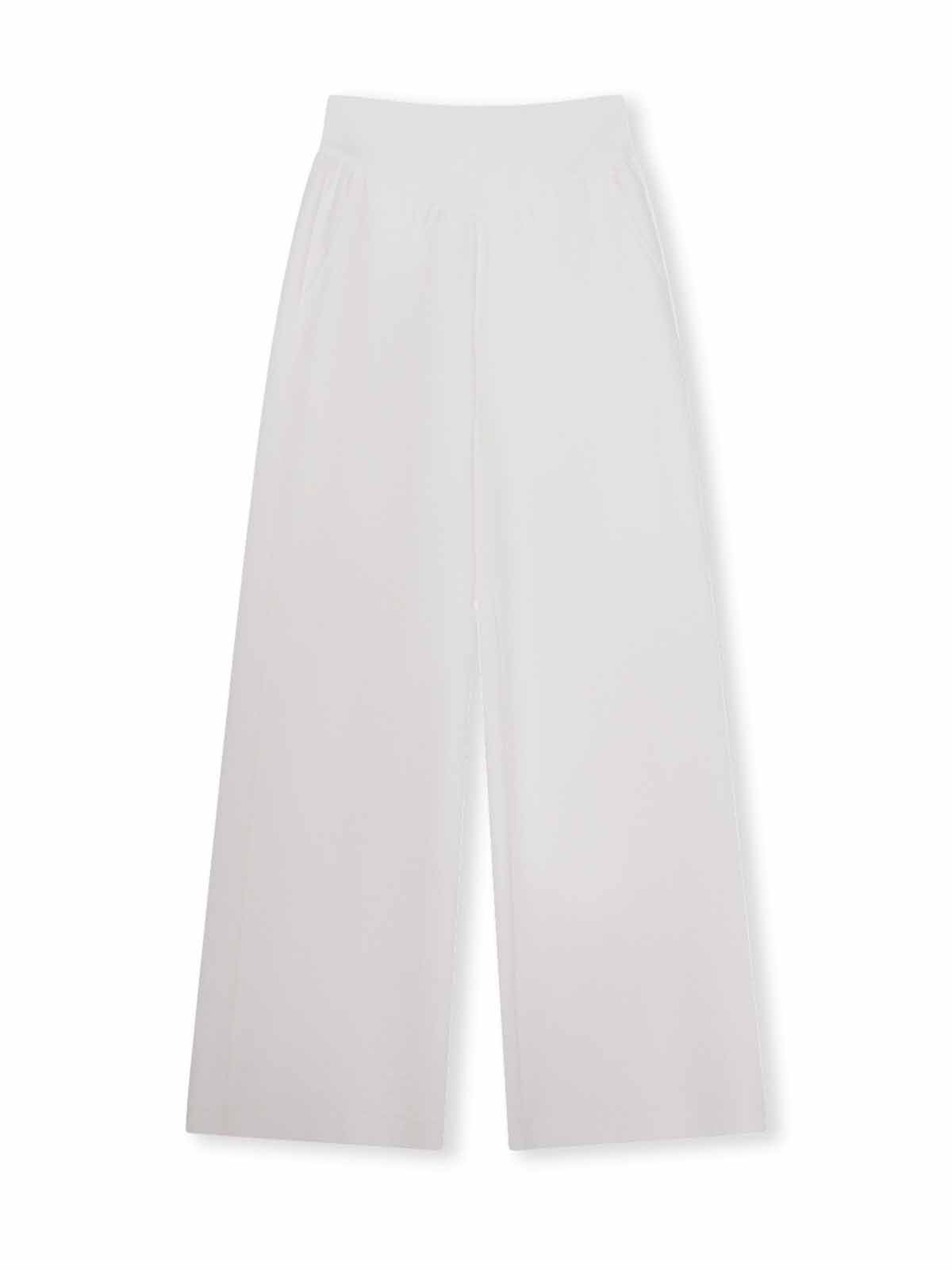 ASOBIO Wool-Blend High-Waist Wide-Leg Pant
