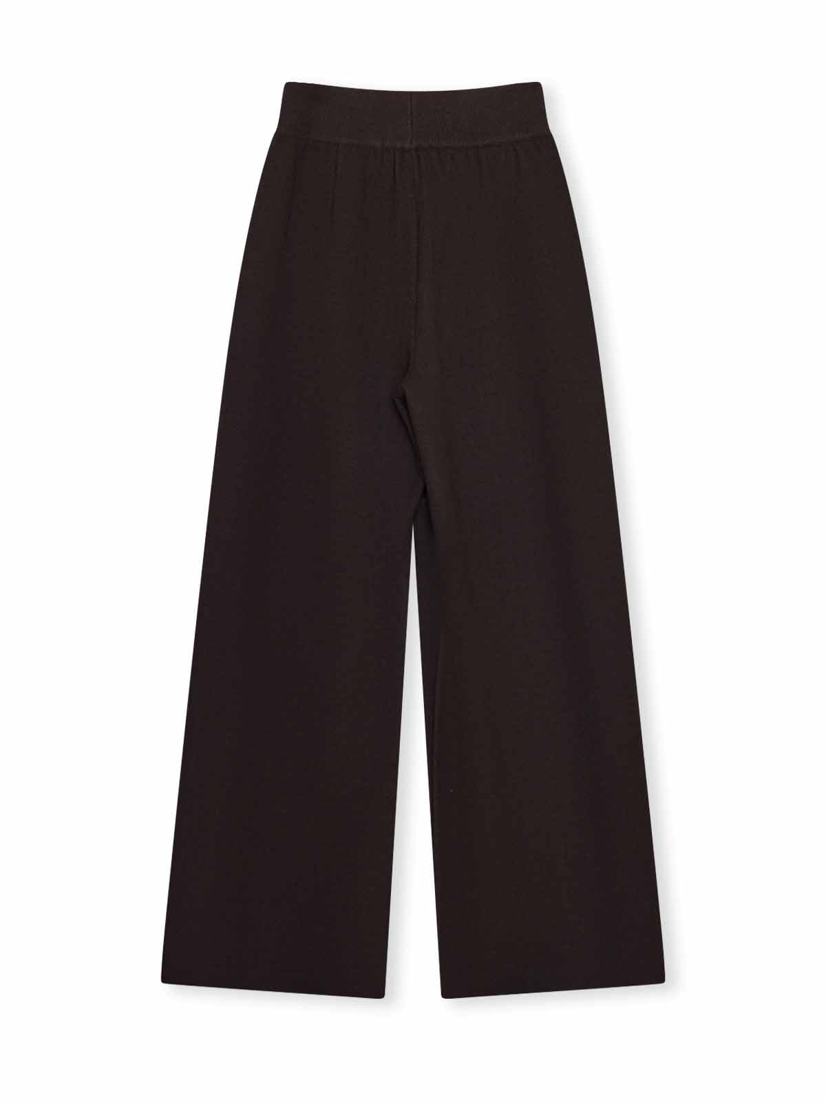 ASOBIO Wool-Blend High-Waist Wide-Leg Pant