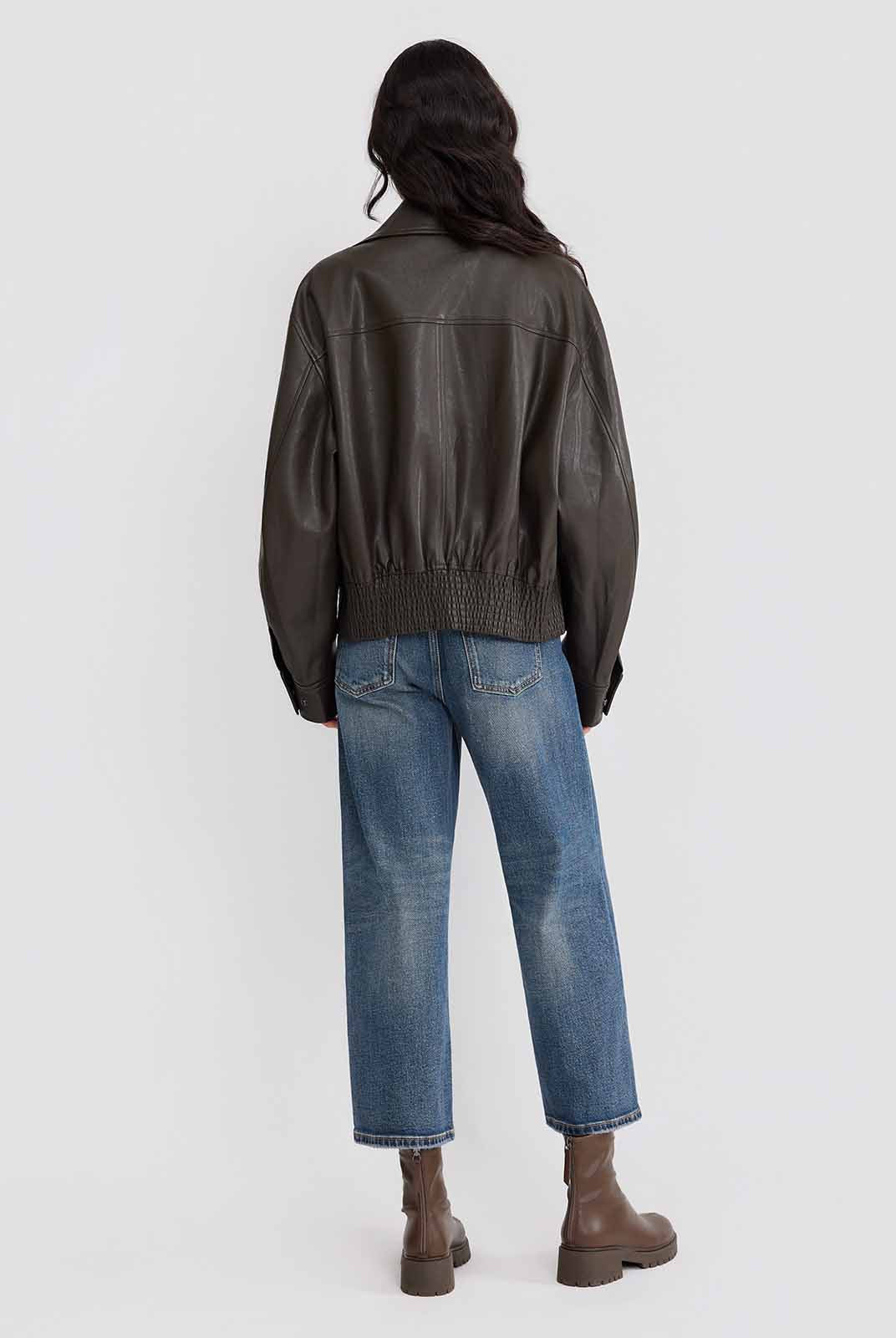 ASOBIO Flap-Pocket Leather Jacket