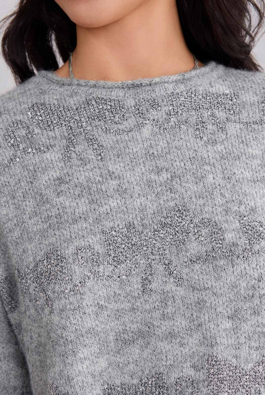 ASOBIO Bow-Pattern Knit Sweater