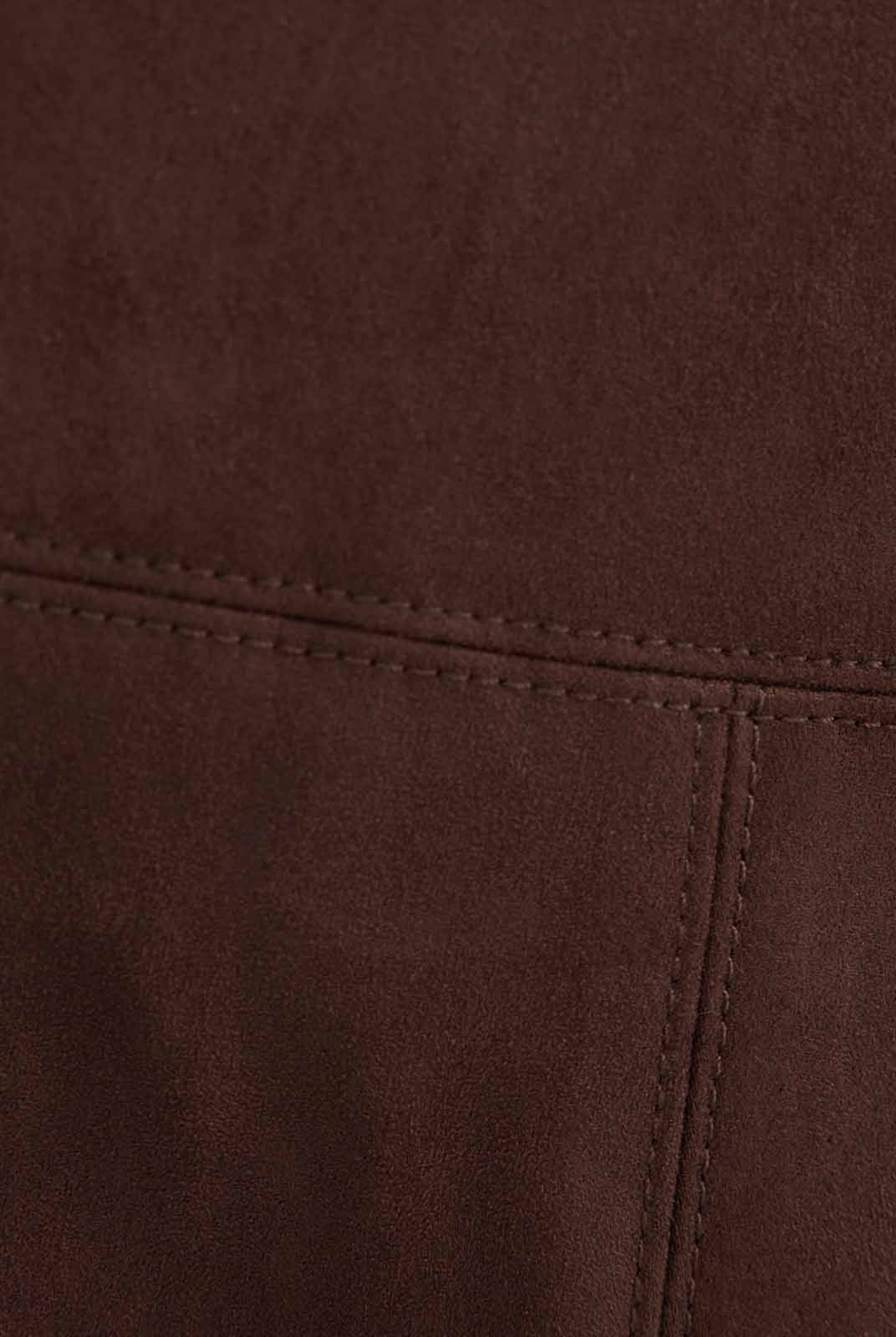 ASOBIO Suede Midi Skirt