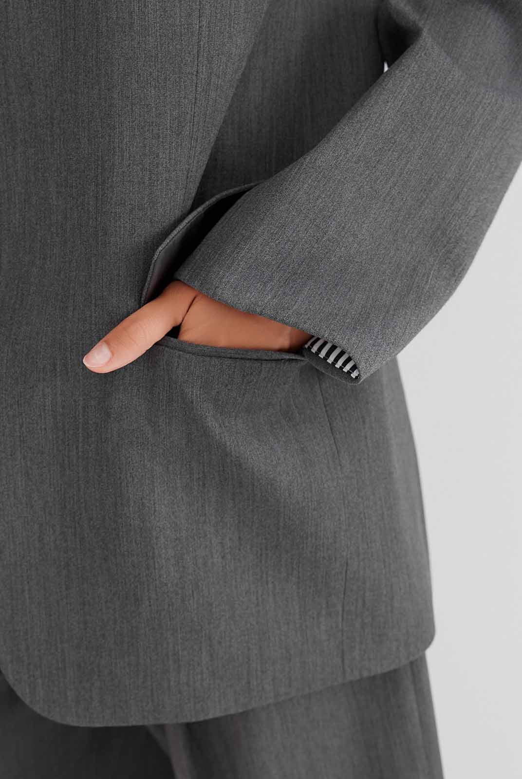 ASOBIO Detachable Collar Relaxed Blazer