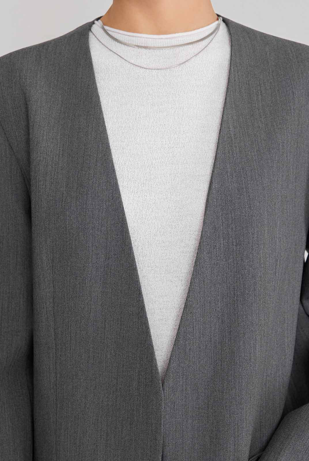 ASOBIO Detachable Collar Relaxed Blazer