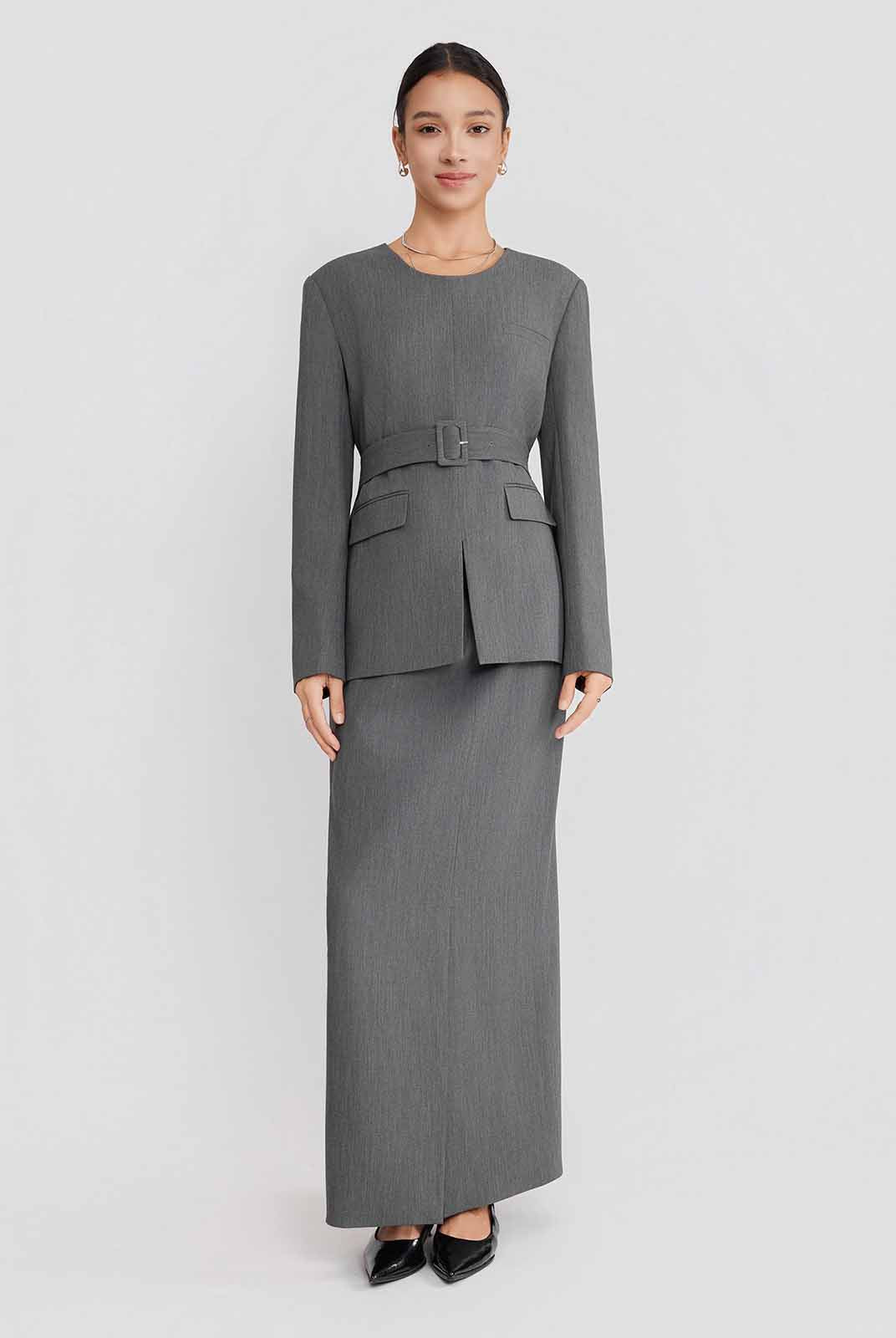 ASOBIO Belted Pullover Blazer