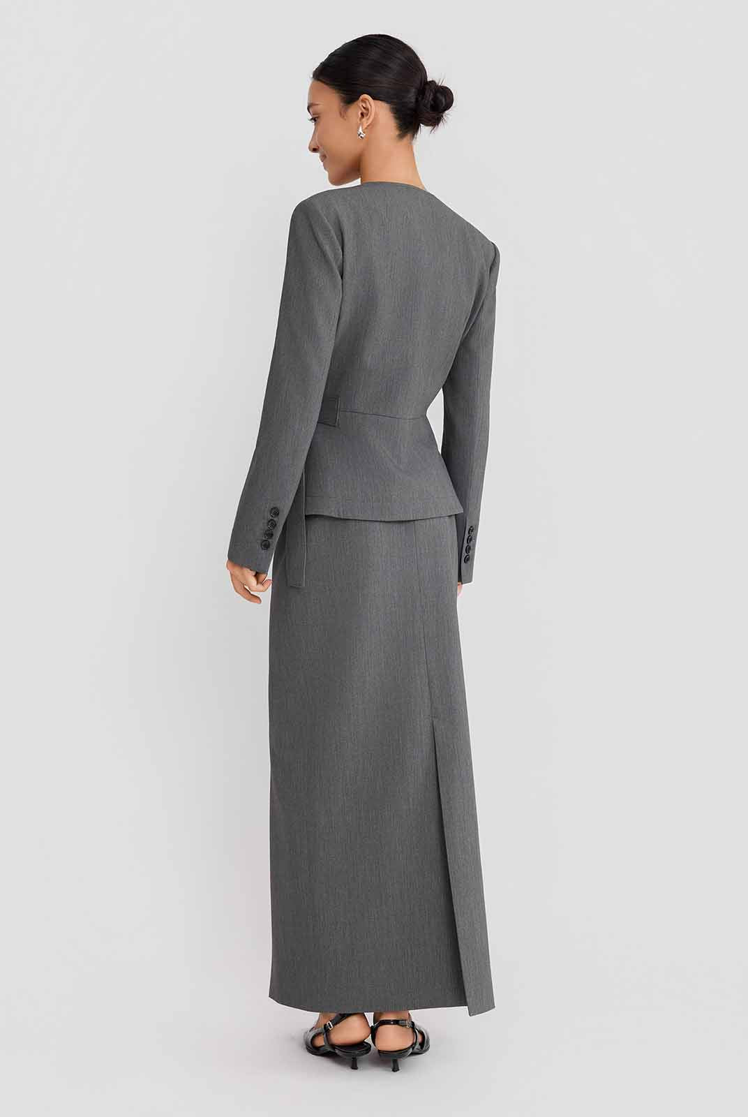 ASOBIO Wrap V-Neck Belted Blazer