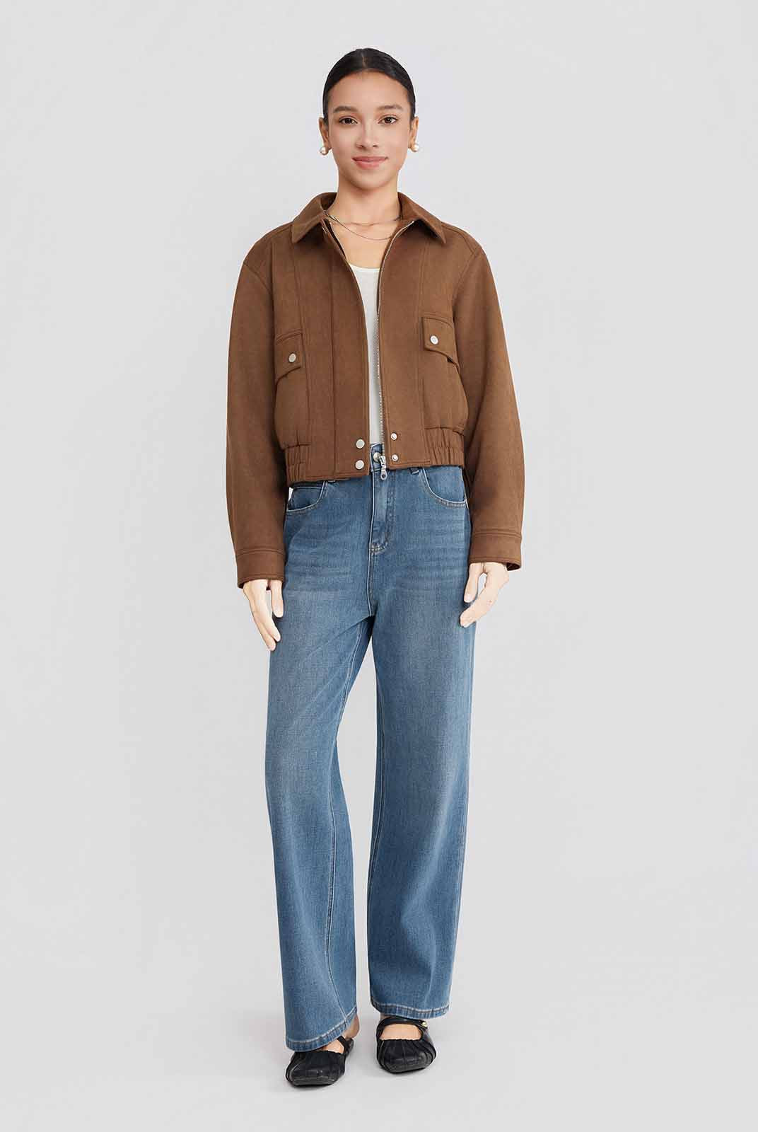 ASOBIO Suede Trucker Jacket