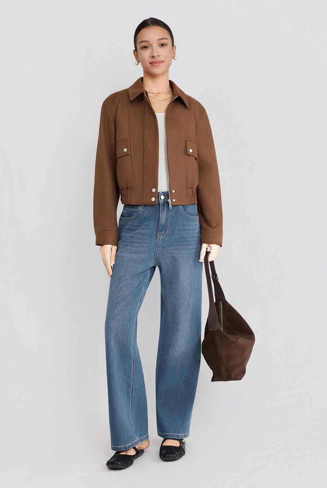 ASOBIO Suede Trucker Jacket