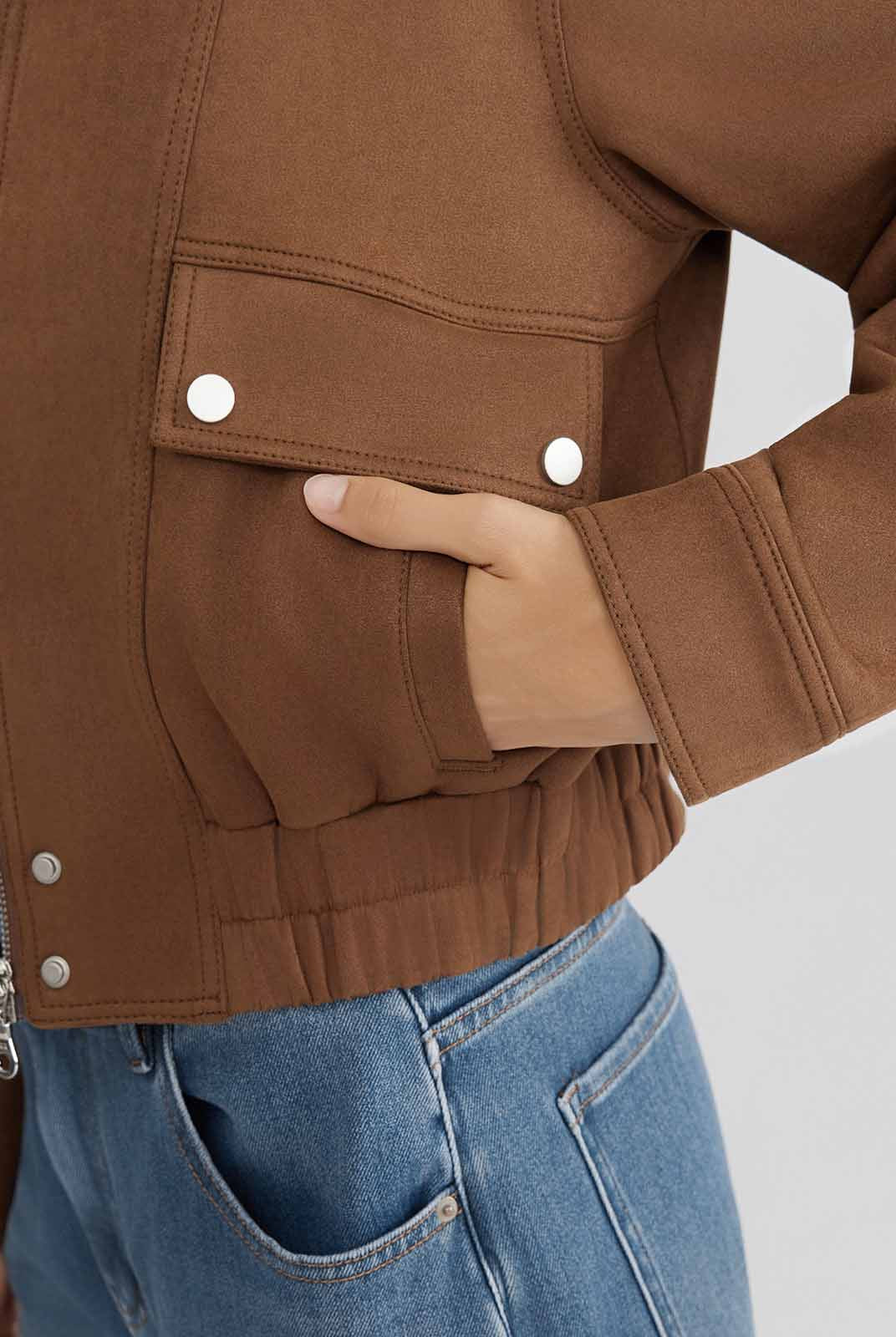 ASOBIO Suede Trucker Jacket