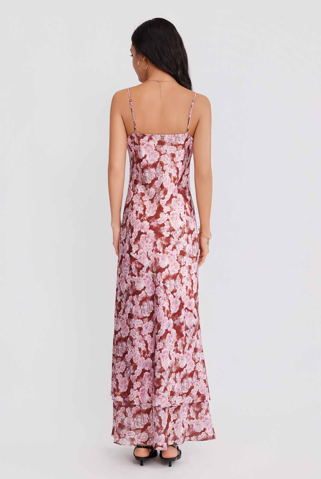 ASOBIO Printed Cami Trumpet Maxi Dress