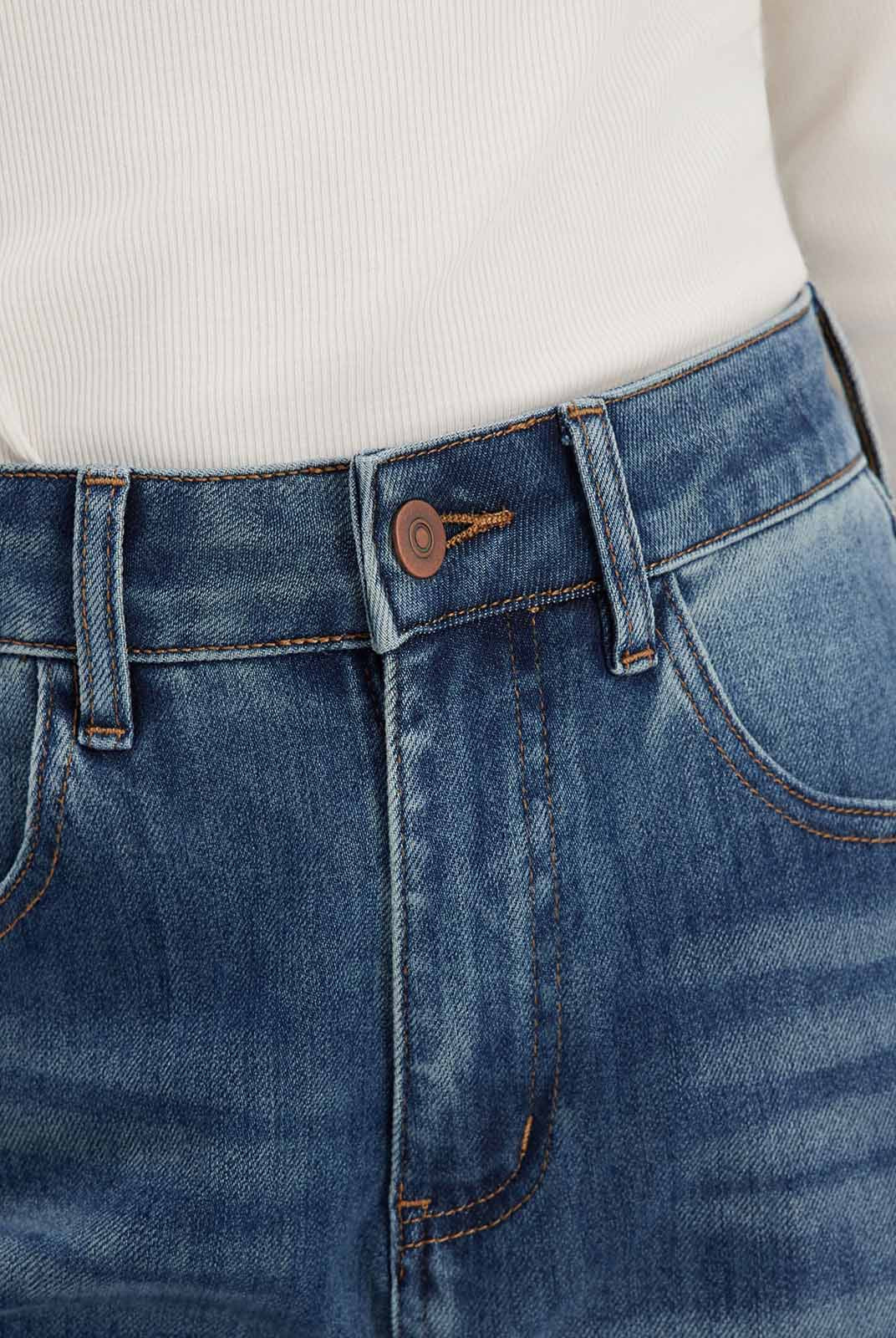 ASOBIO Mid-High Rise Wide-Leg Jeans