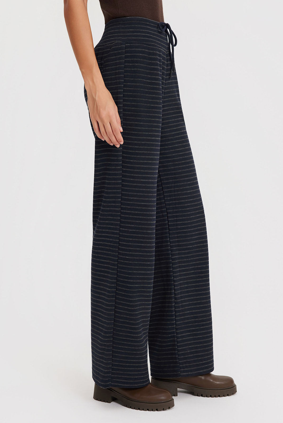 ASOBIO Striped Straight-Leg Sweatpants