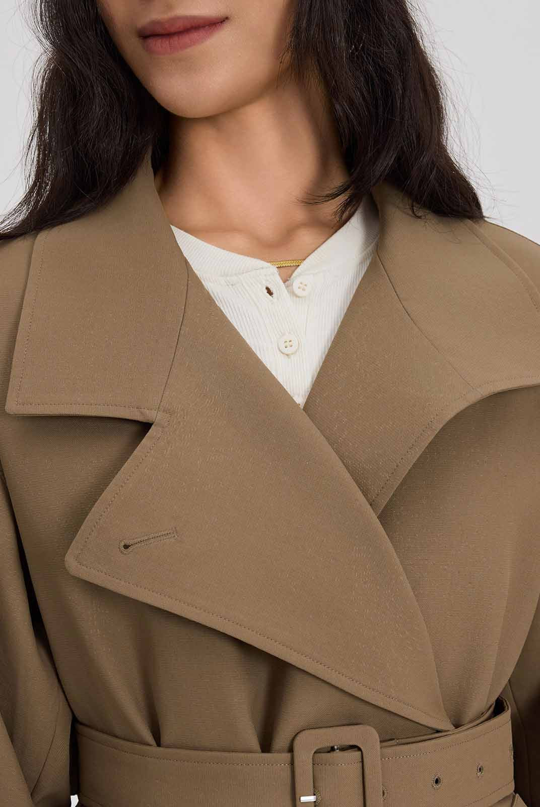 ASOBIO Belted Goose Down Trench Coat