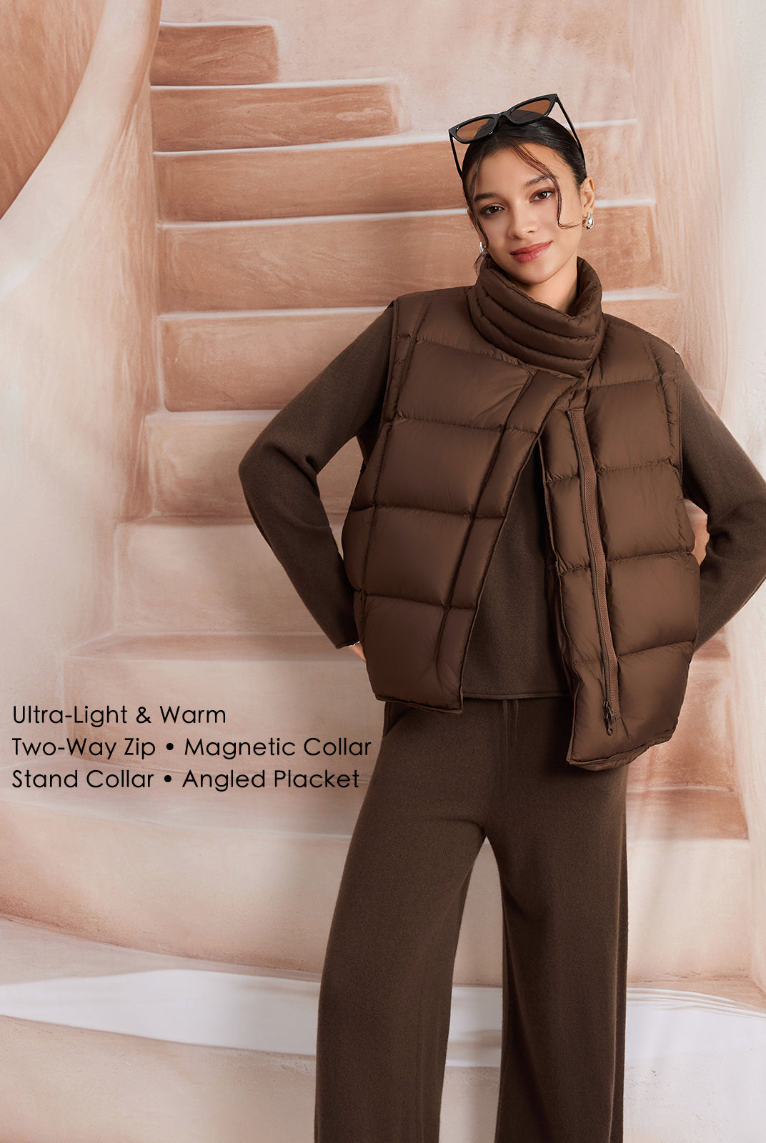 ASOBIO Goose Down puffer Vest