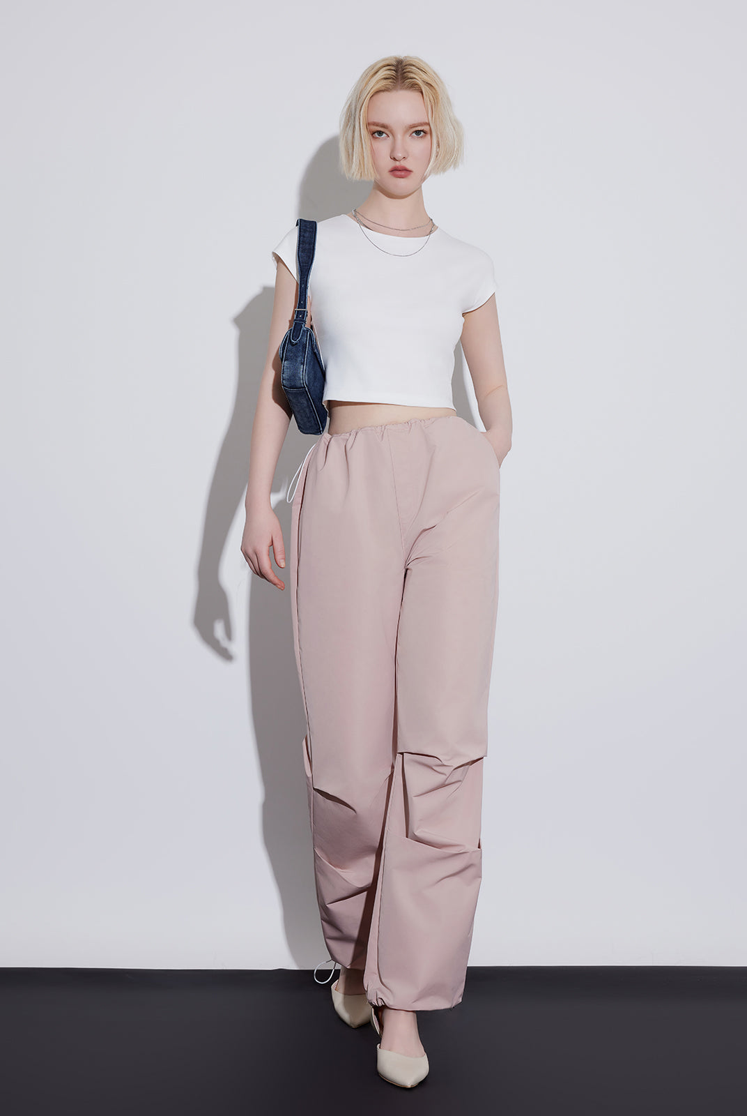 Stylish High-Waisted Utility Parachute Pants