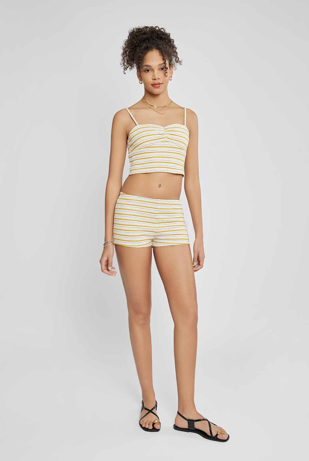 ASOBIO Knitted Pleated Cami Tank