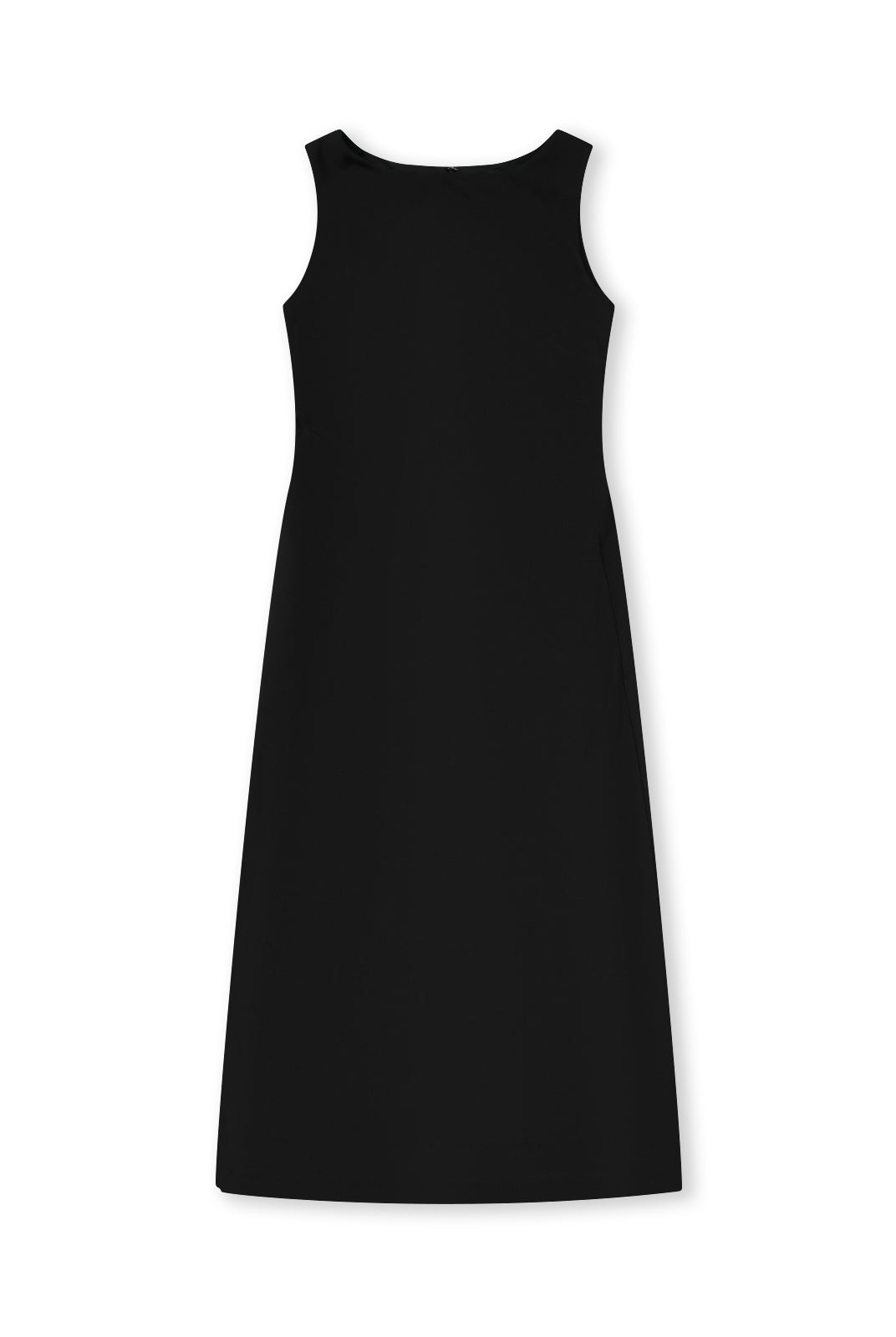 Sleeveless Boat Neck Midi Dress