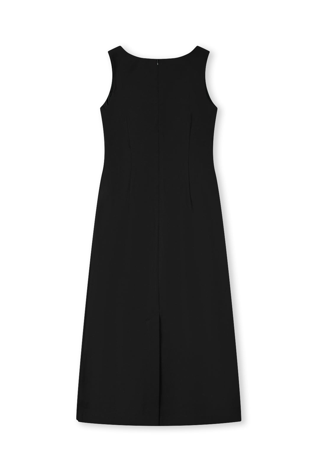 Sleeveless Boat Neck Midi Dress