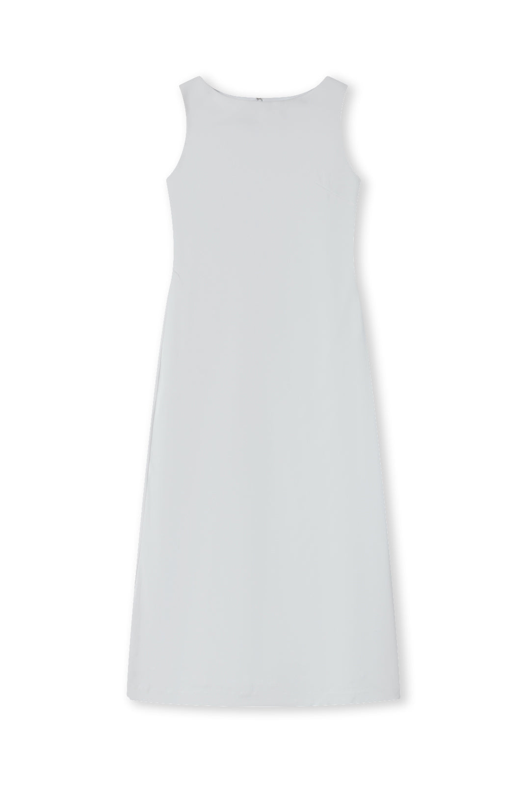 Crepe Boat Neck Midi Dress