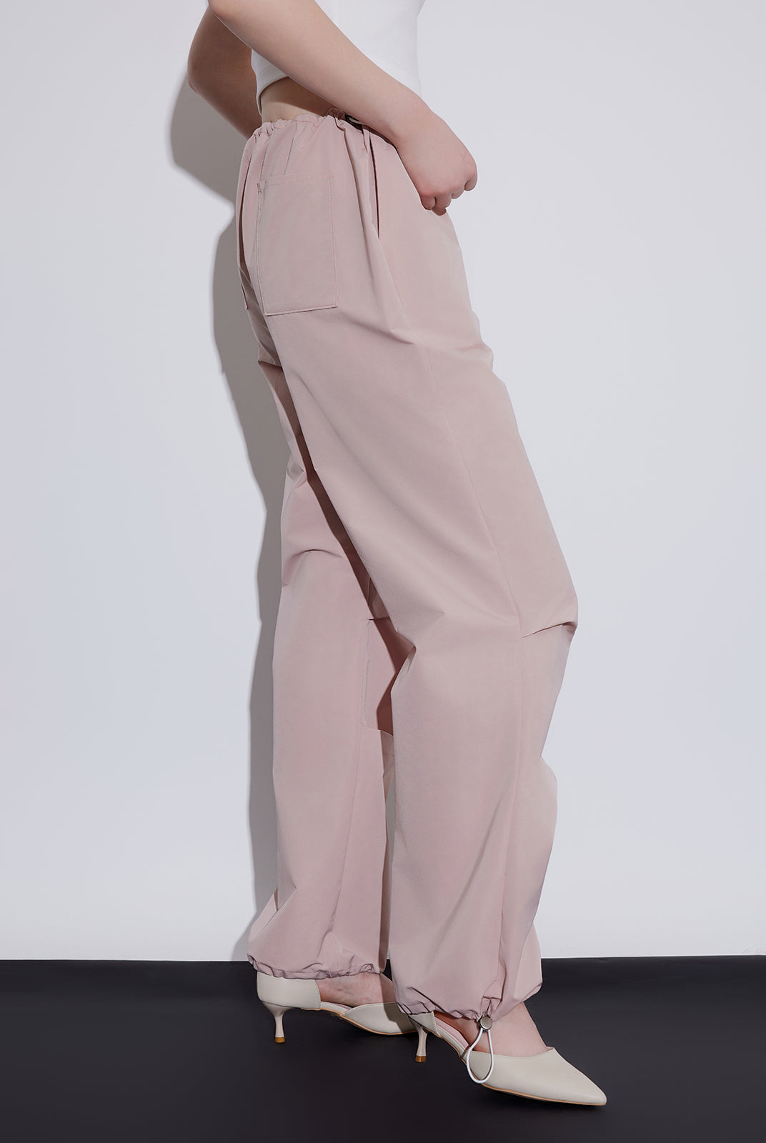 Stylish High-Waisted Utility Parachute Pants