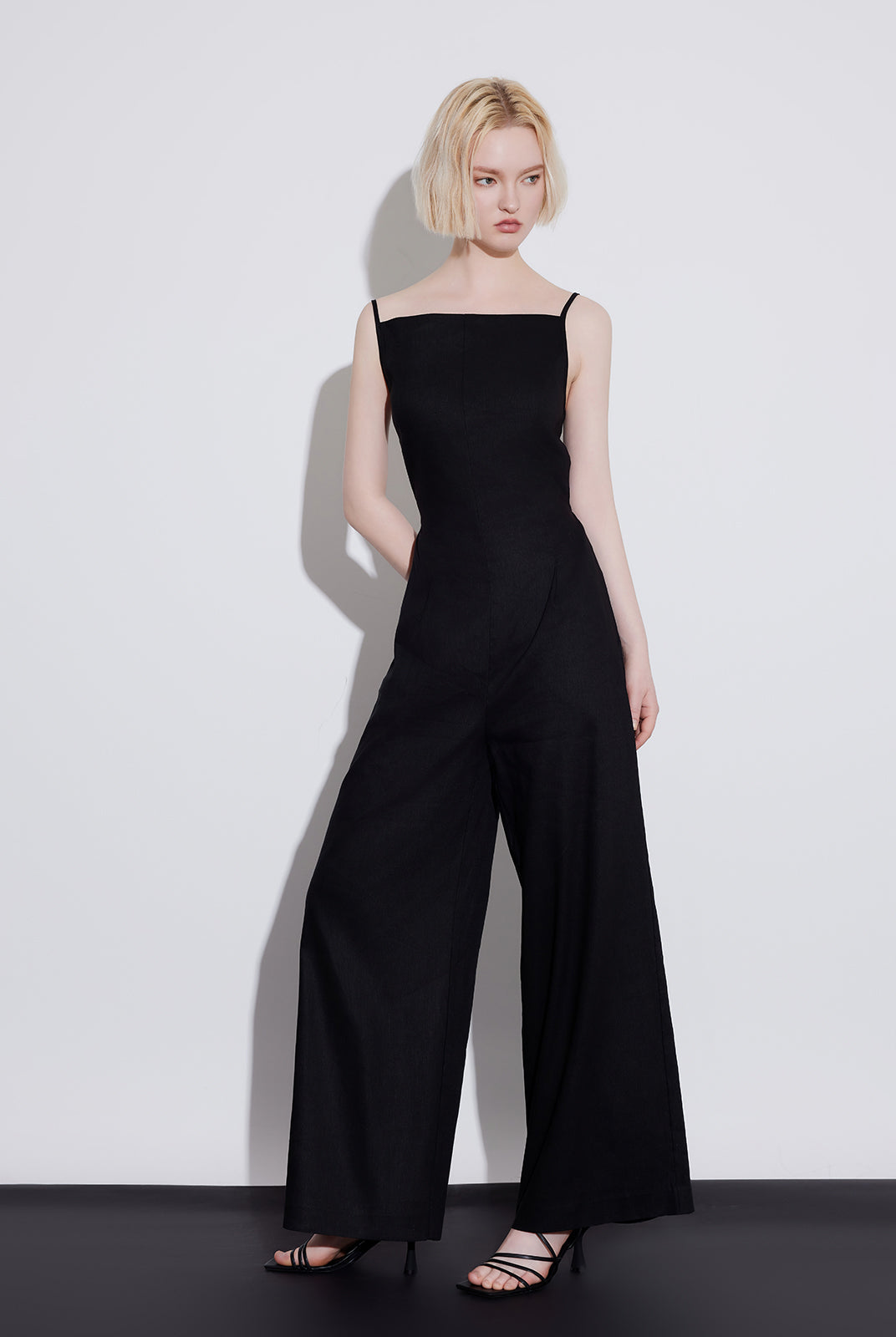 Sleeveless Wide-Leg Jumpsuit