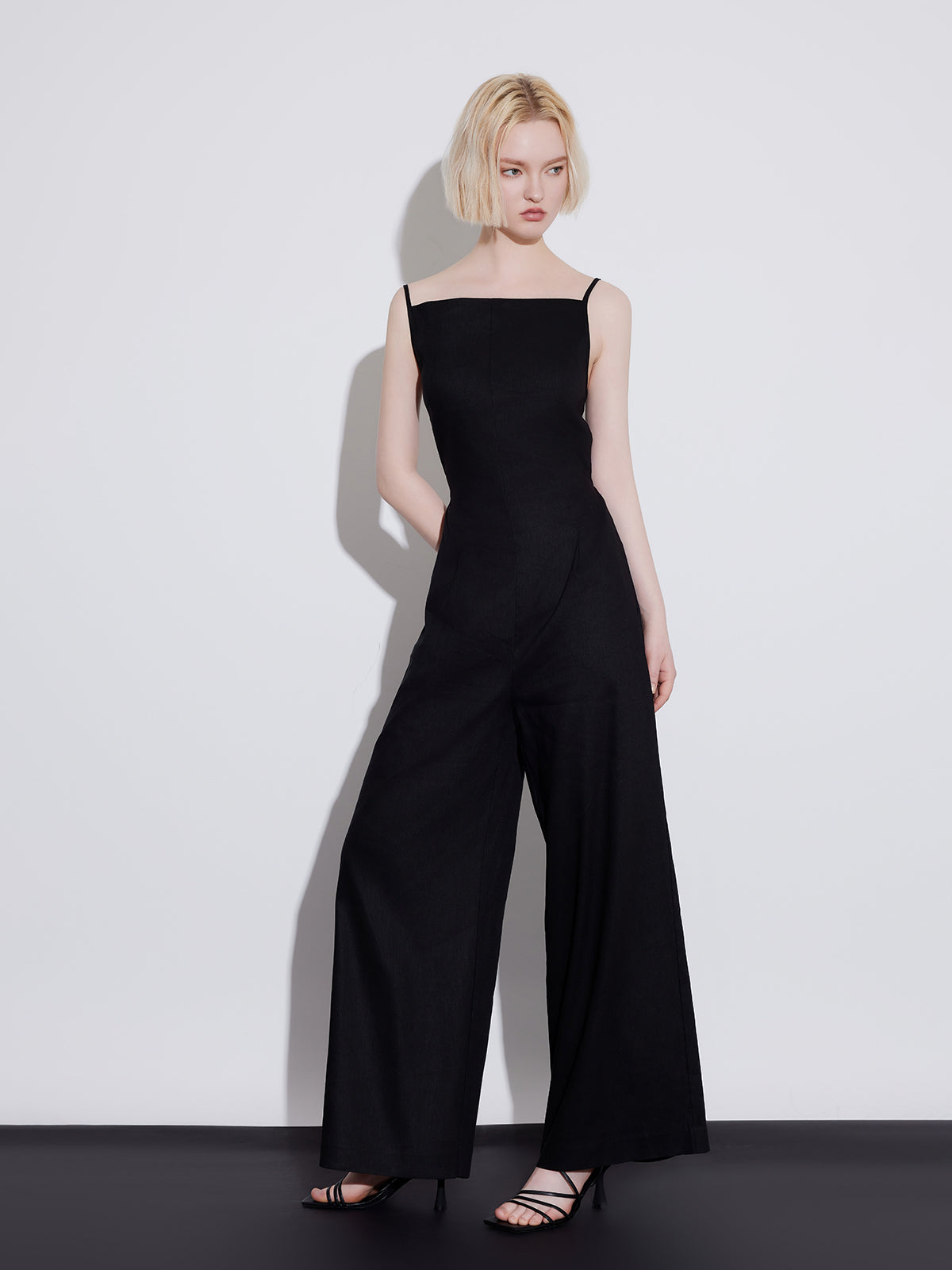 Sleeveless Wide-Leg Jumpsuit
