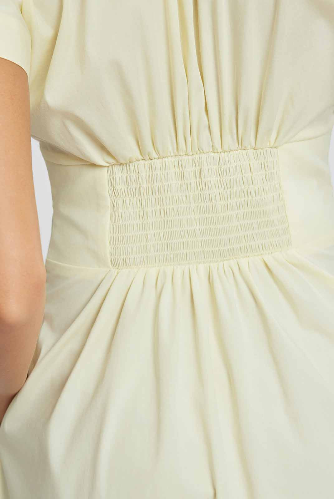 ASOBIO Button-Front Pleated Midi Shirt Dress