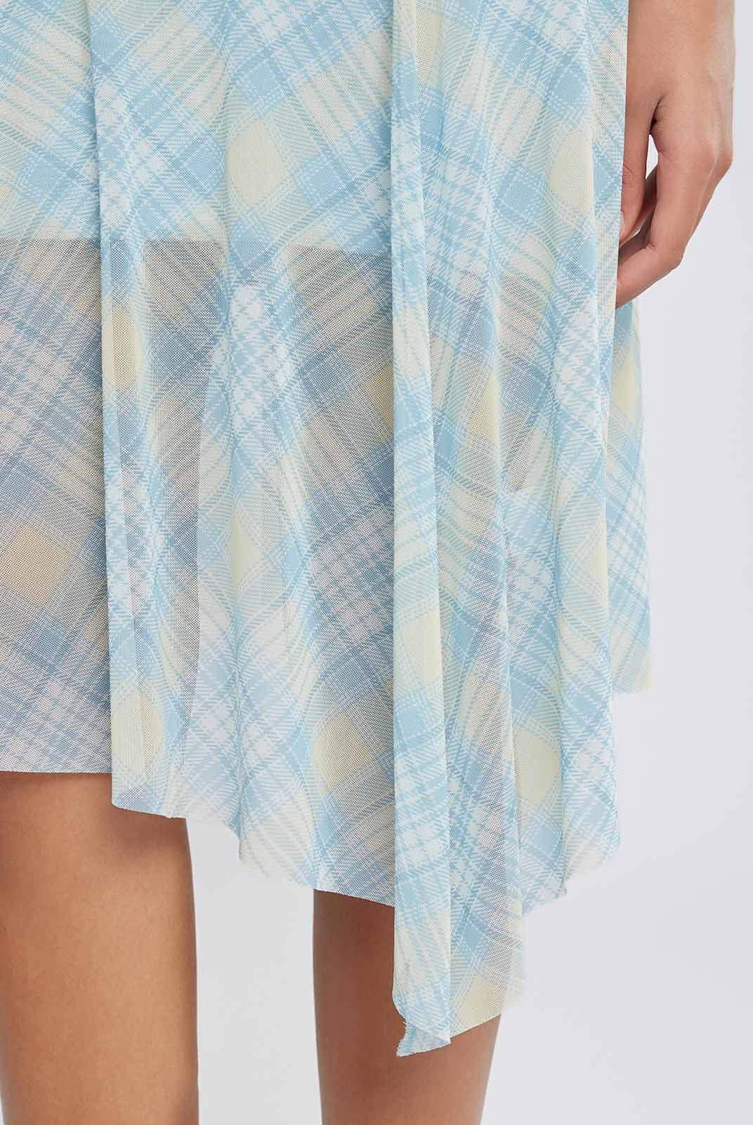 ASOBIO Ruched Tulle Midi Dress