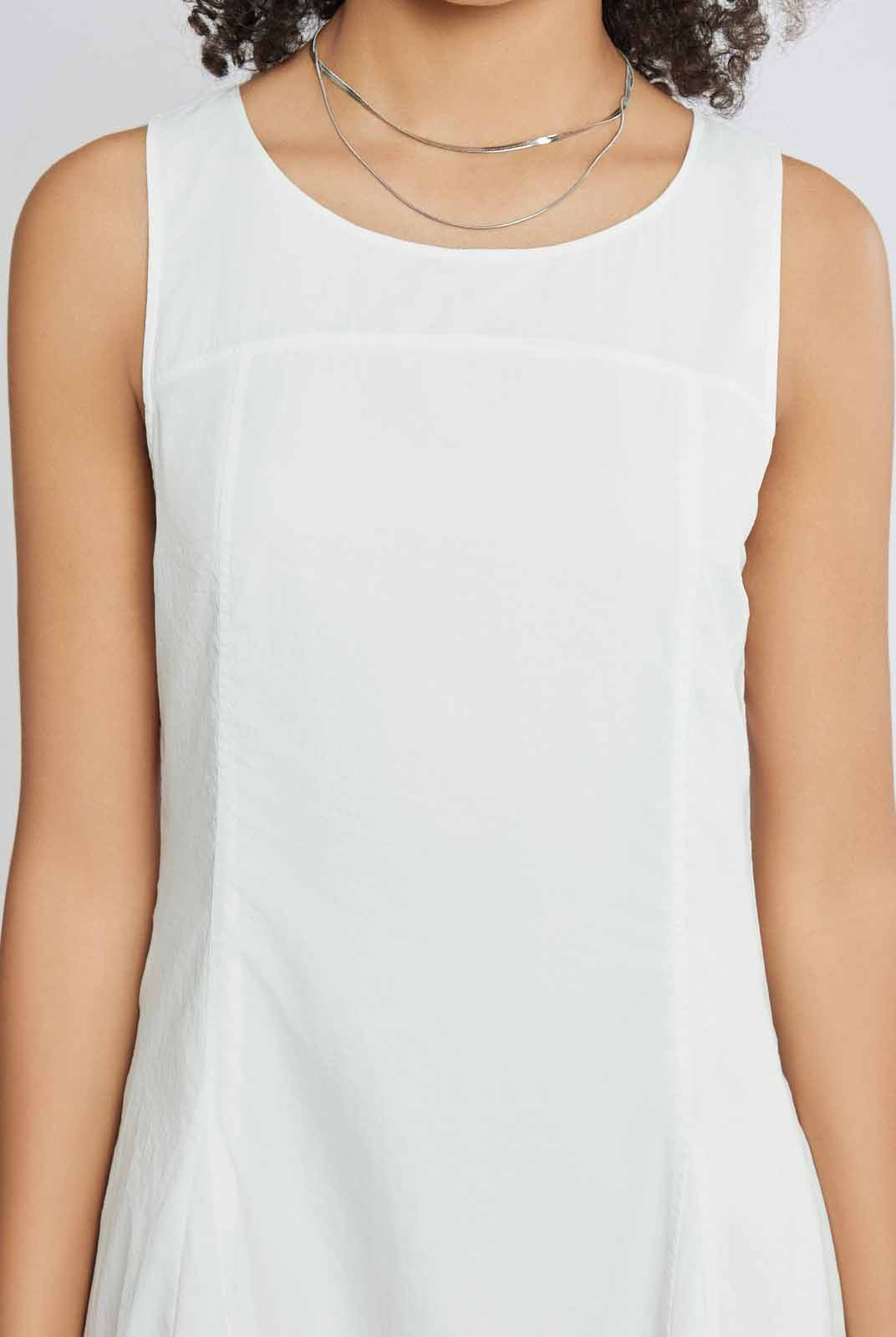 ASOBIO Sleeveless Bubble-Hem Midi Dress