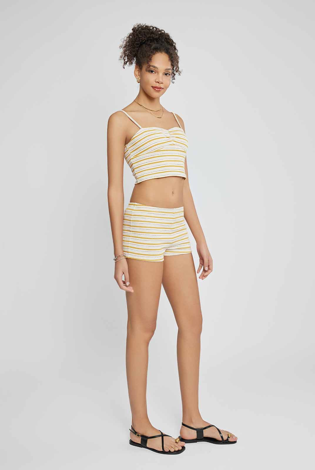 ASOBIO Knitted Pleated Cami Tank