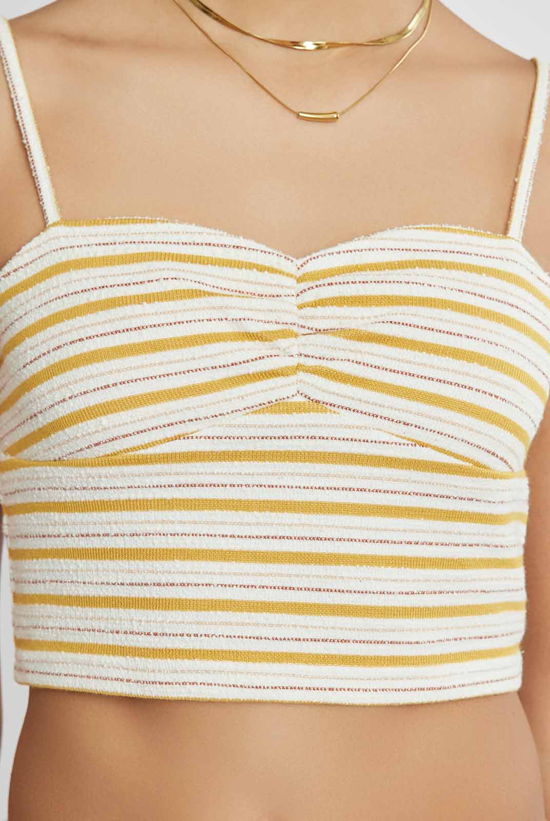 ASOBIO Knitted Pleated Cami Tank