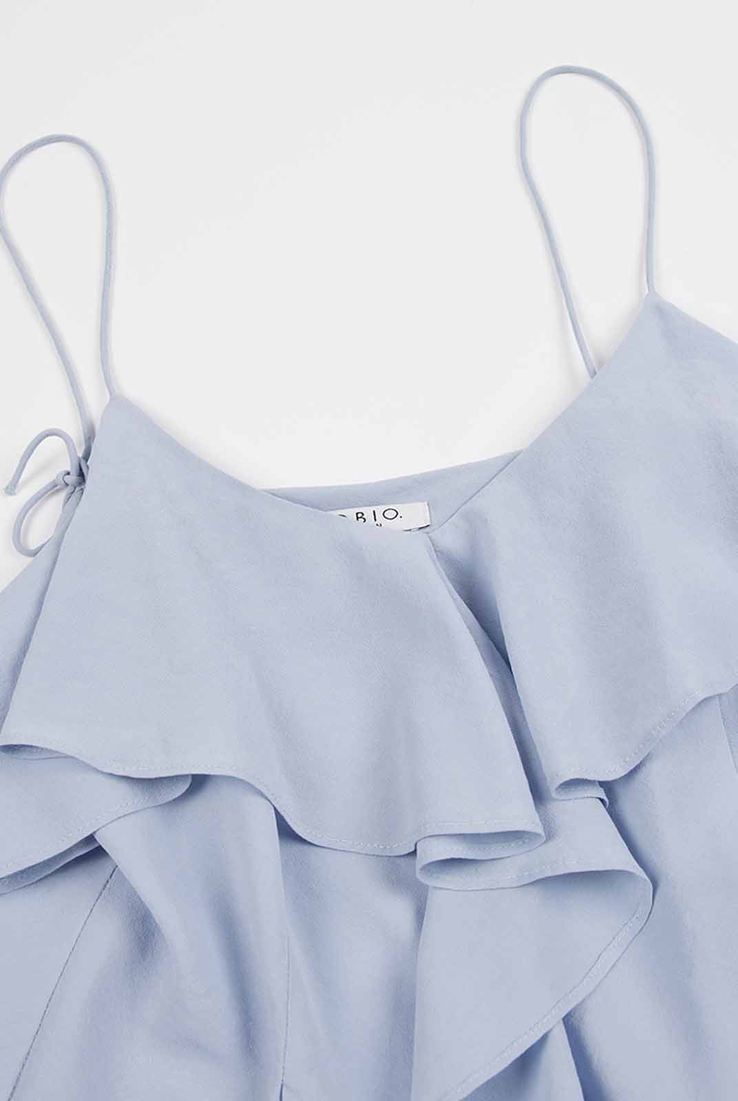 Ruffled Chiffon V-Neck Camisole