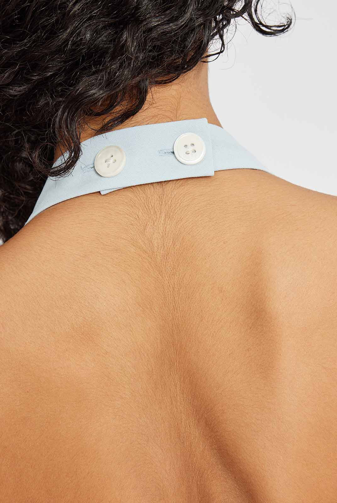 Halterneck Pleated Mini Dress