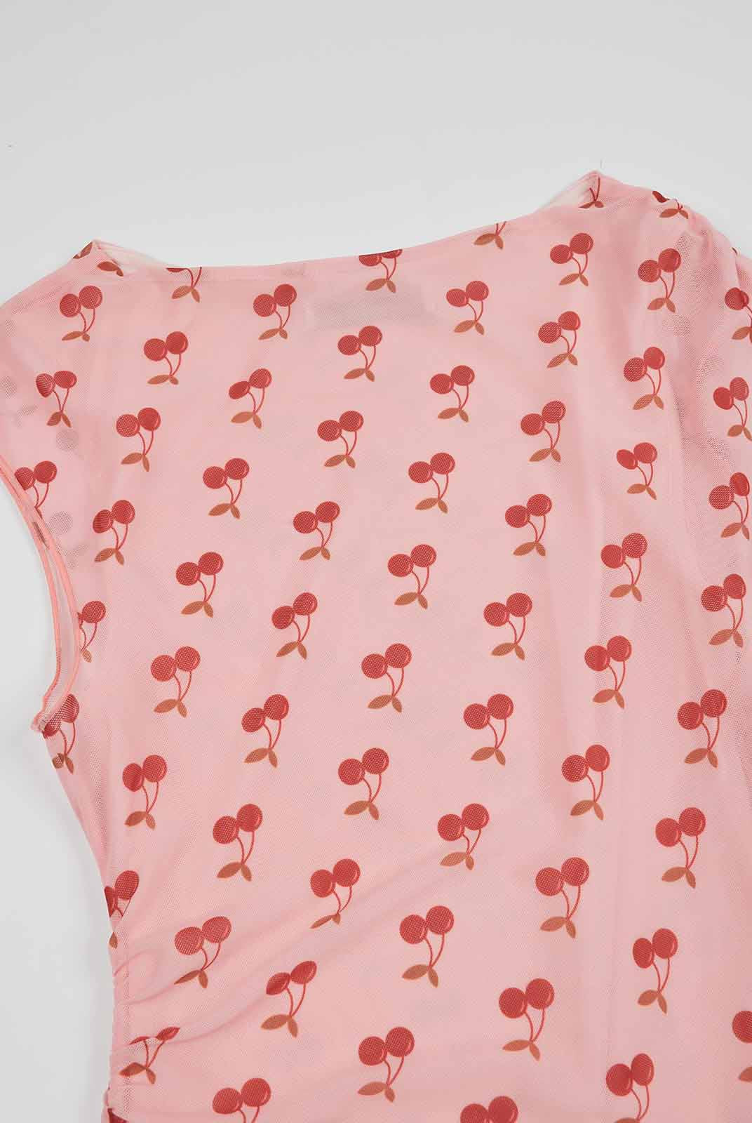 ASOBIO Ruched Tulle Midi Dress