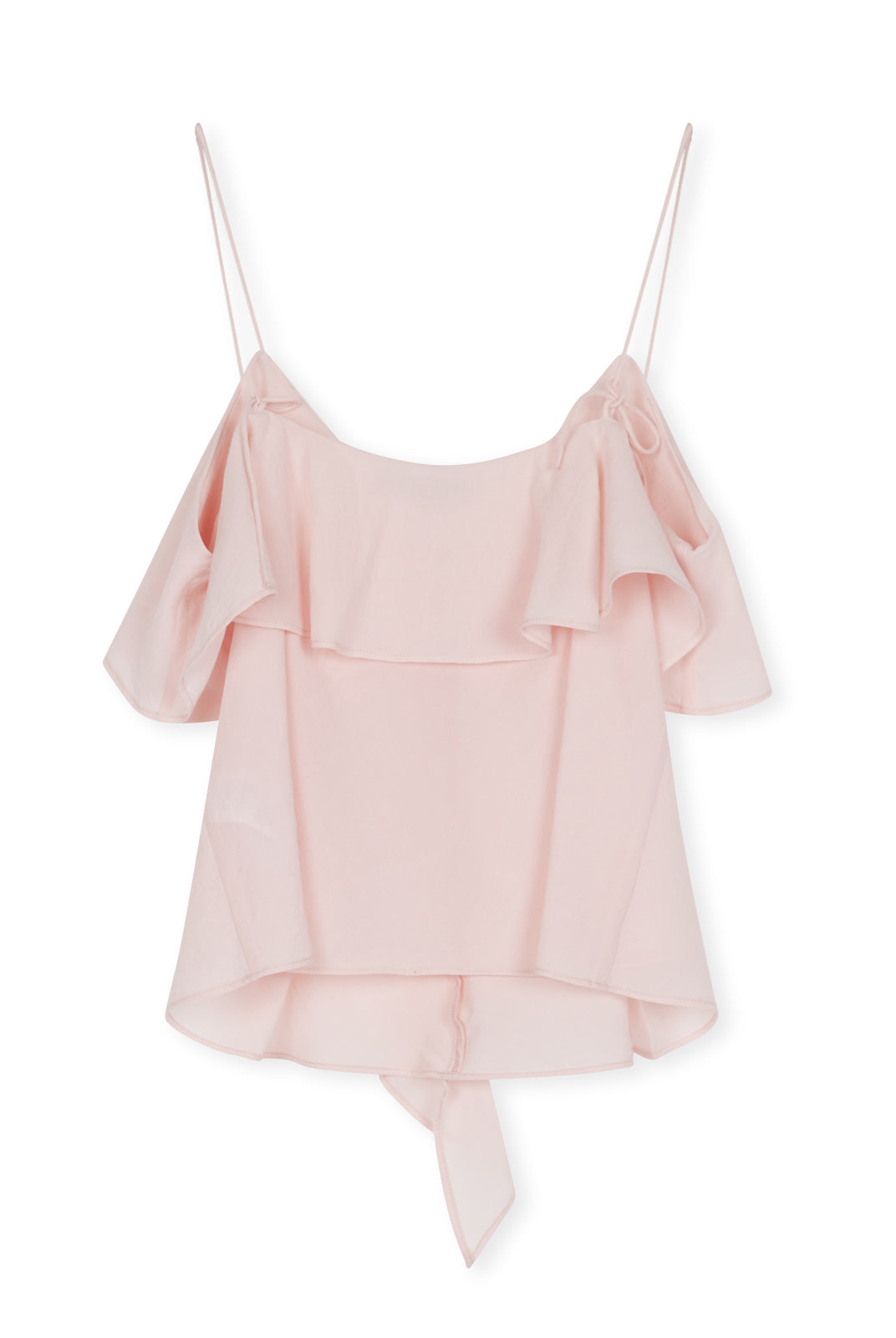 Ruffled Chiffon V-Neck Camisole