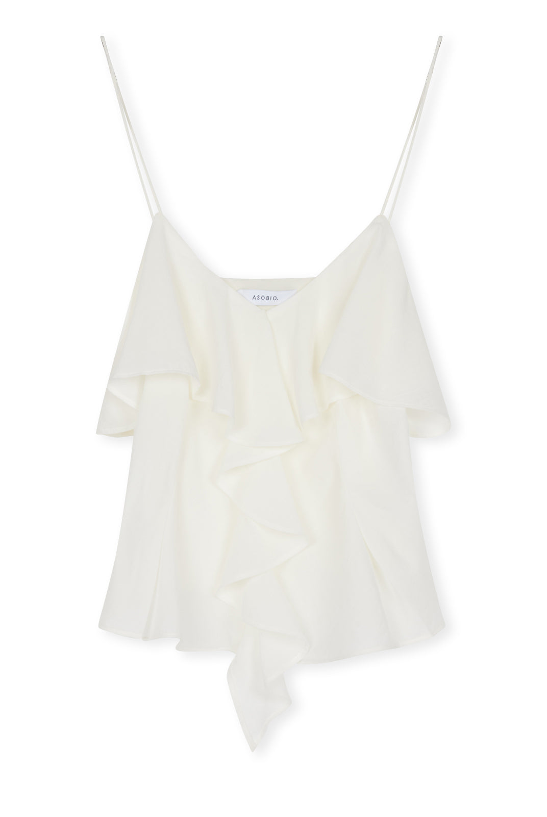 Ruffled Chiffon V-Neck Camisole
