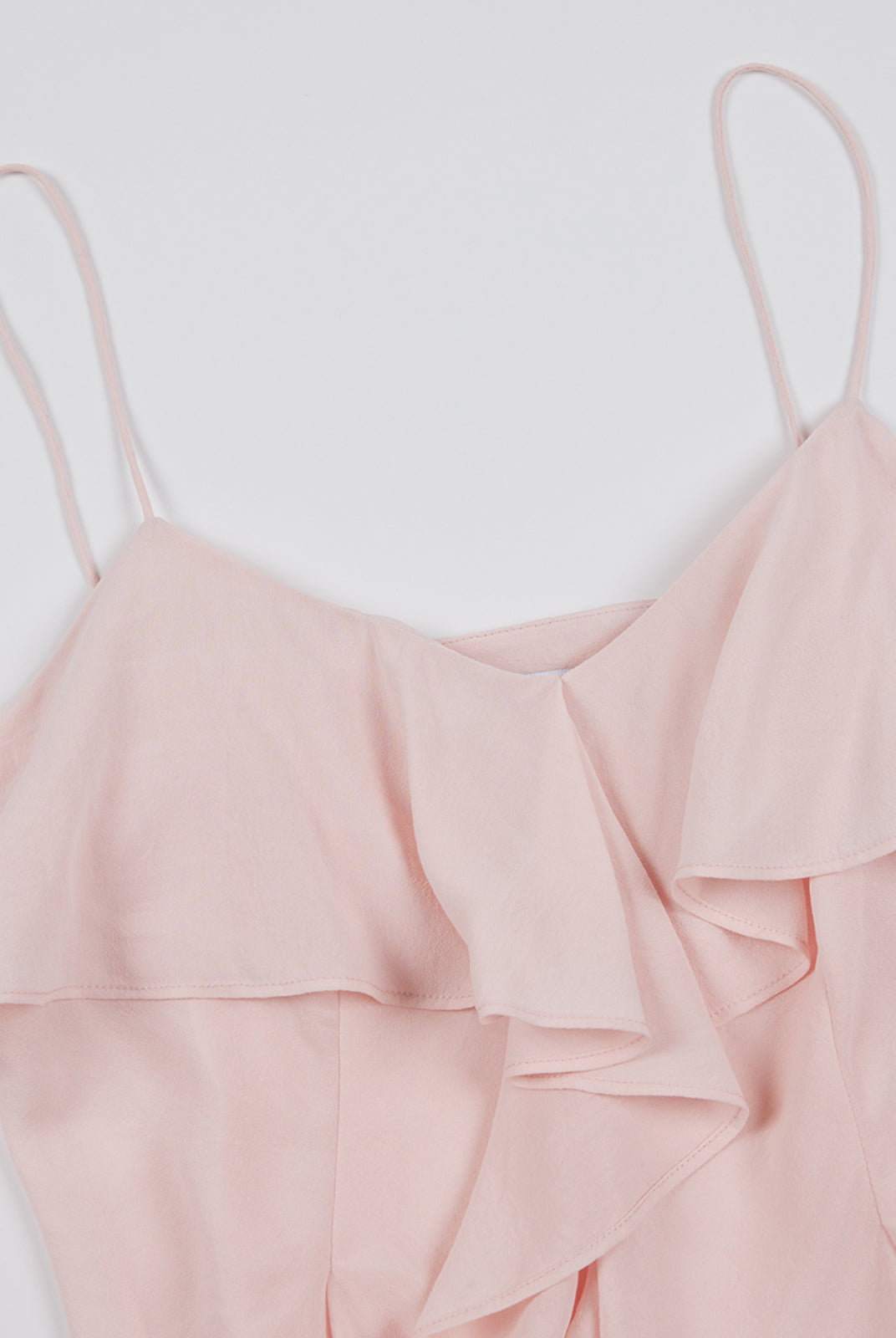 Ruffled Chiffon V-Neck Camisole