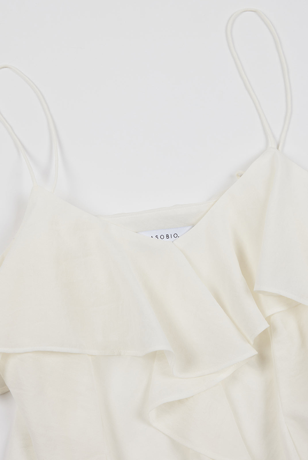 Ruffled Chiffon V-Neck Camisole