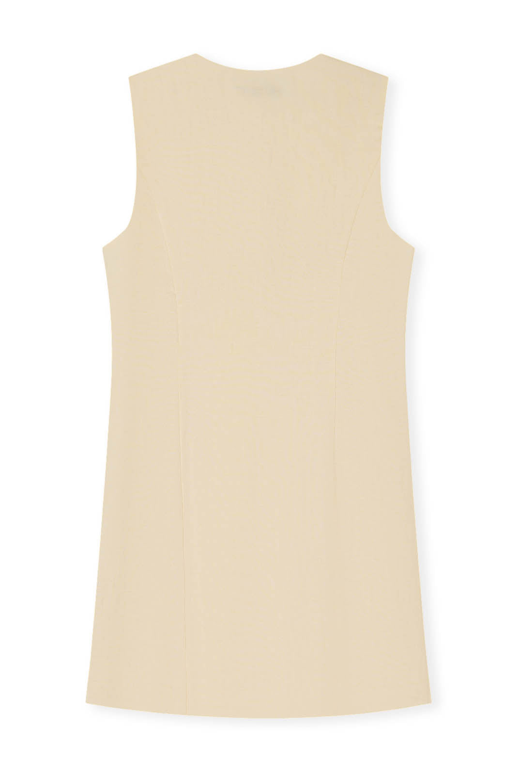 100% Linen Button-Up Linen Vest Mini Dress