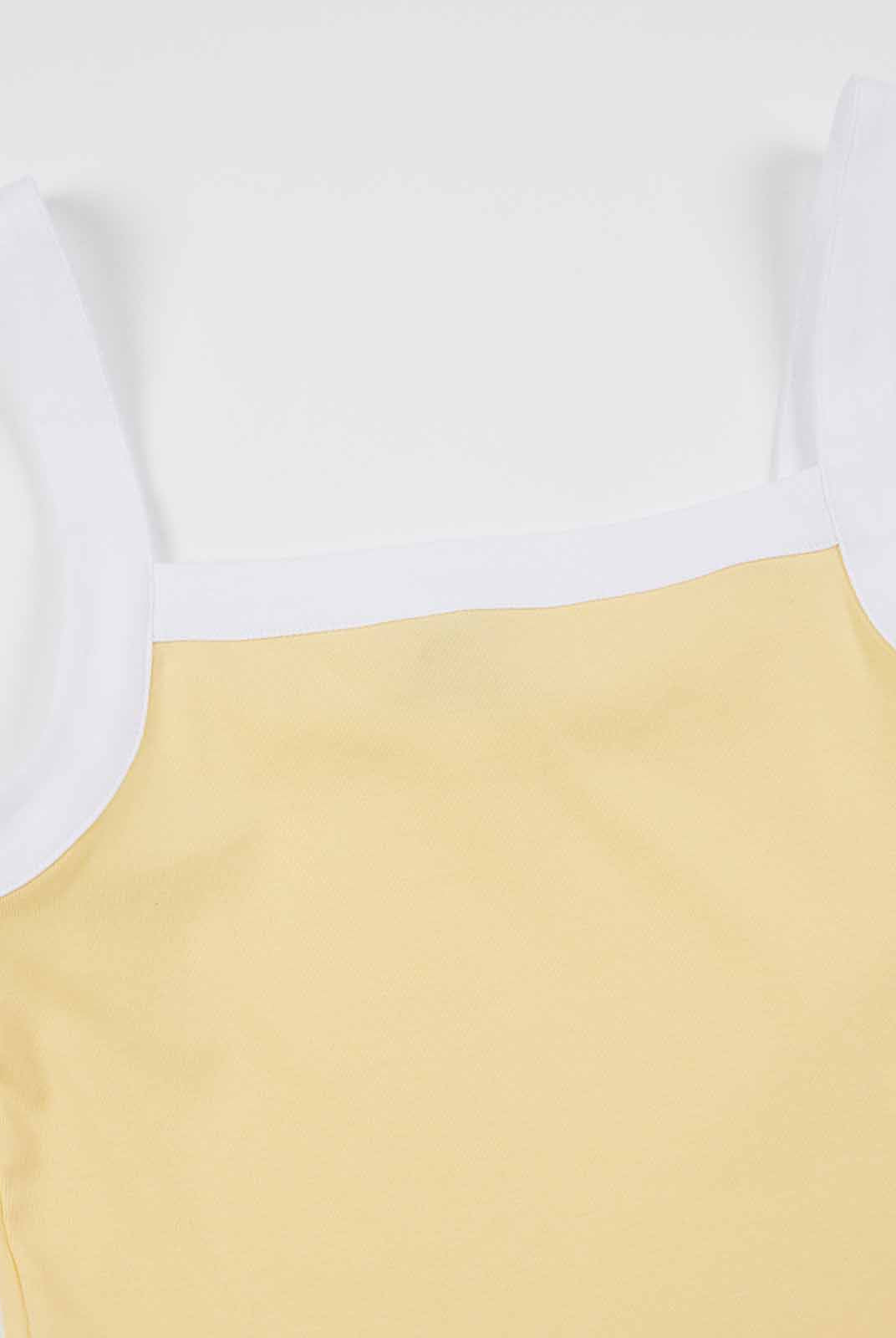 Contrast Wide Strap Knit Sports Cami