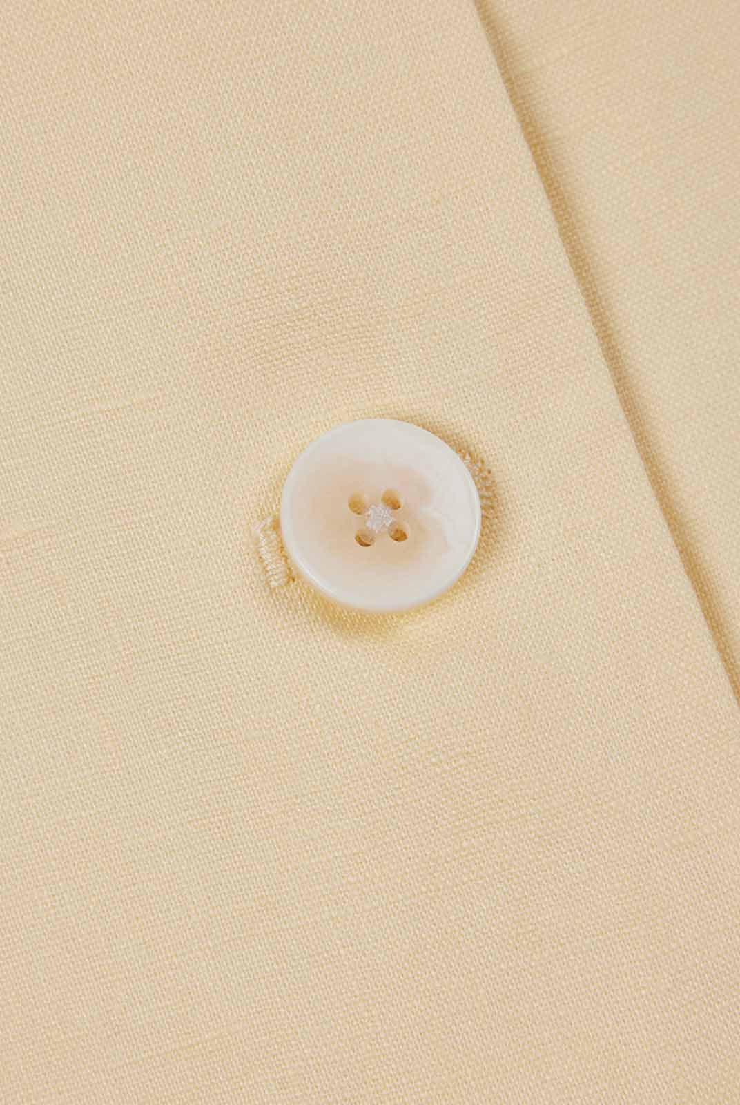 100% Linen Button-Up Linen Vest Mini Dress