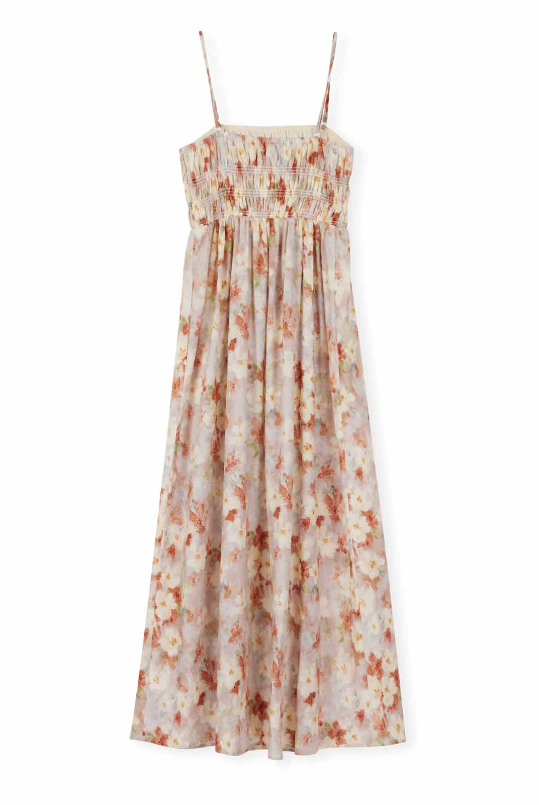 Smocked Maxi Dress with Removable Straps