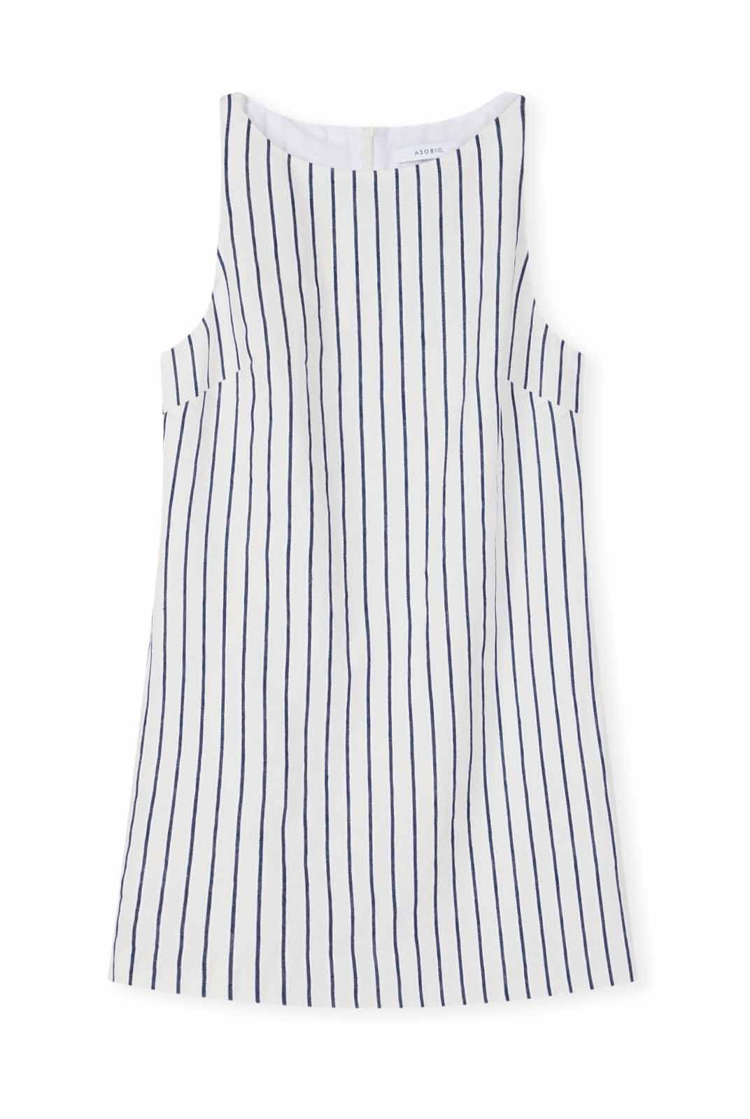 100% Linen Boatneck Mini Dress