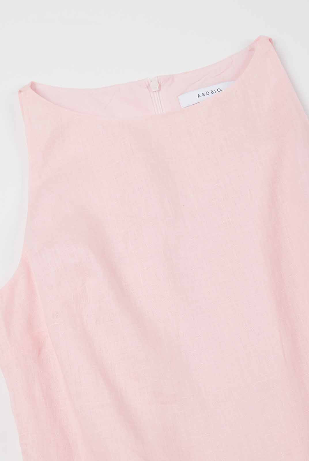 100% Linen Boatneck Mini Dress