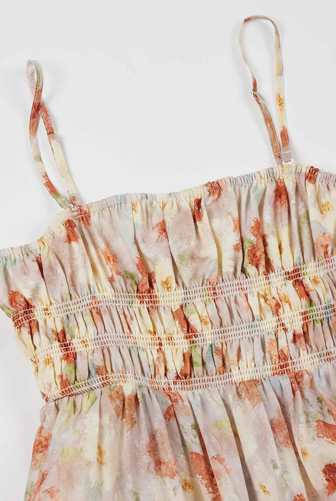 Smocked Maxi Dress with Removable Straps