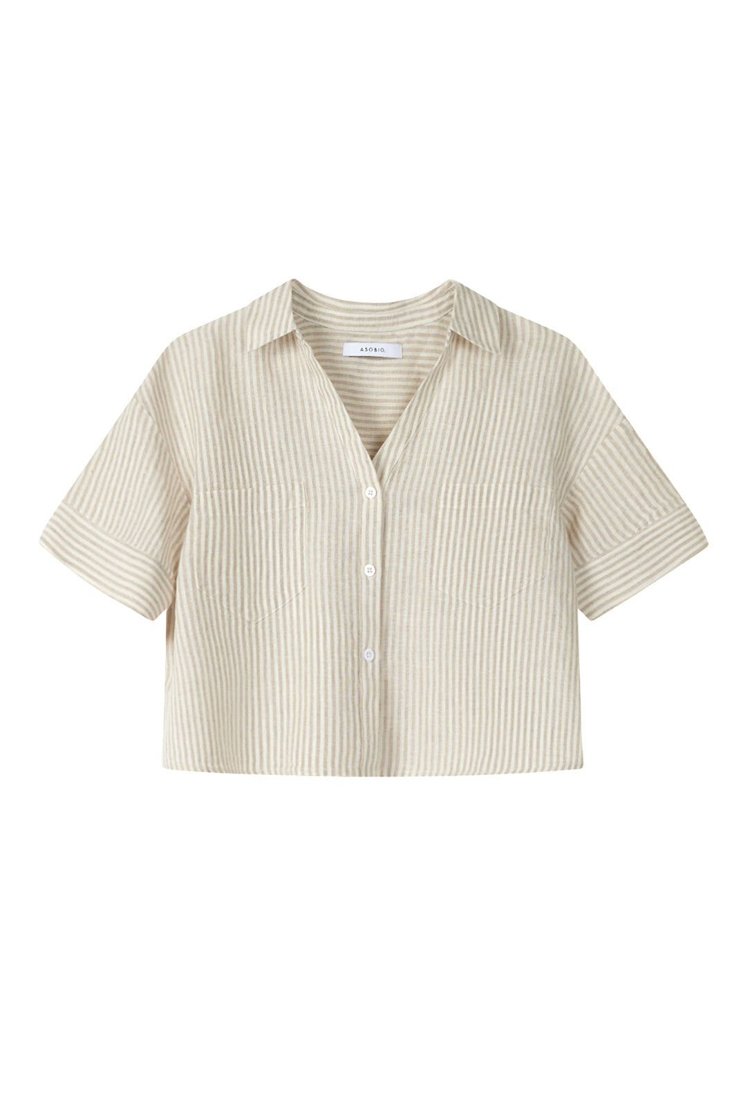 100% Linen Cropped Shirt