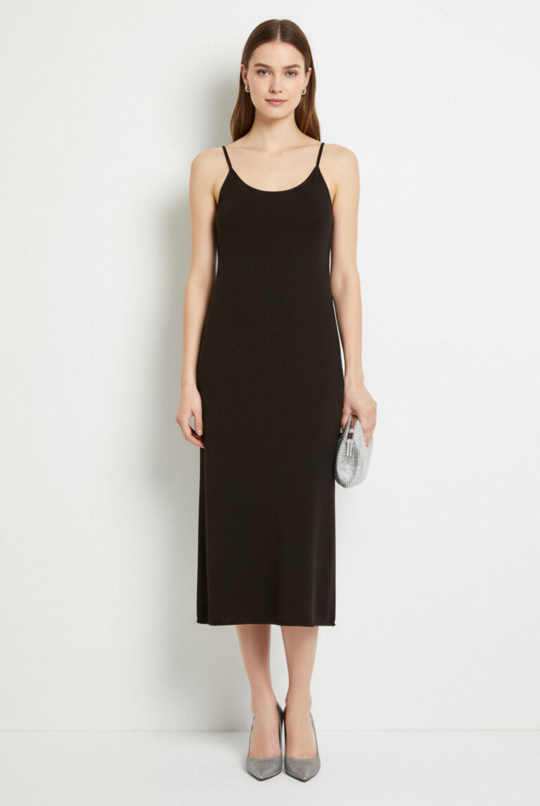 ASOBIO Yak Wool Knit Slip Dress