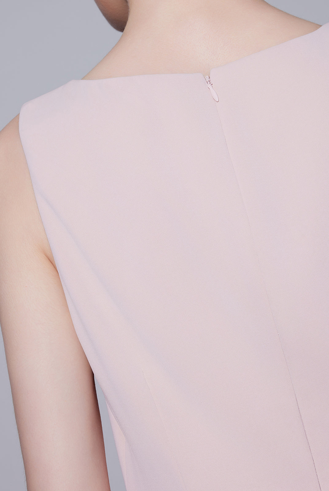 Sleeveless Boat Neck Midi Dress